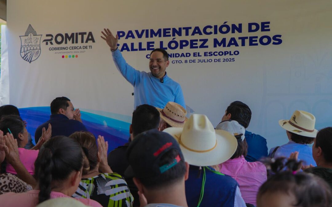 Dan arranque a la pavimentación de la calle López Mateos en la comunidad de El Escoplo